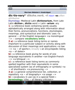 iPad as dictionary