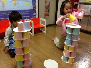 paper cup tower